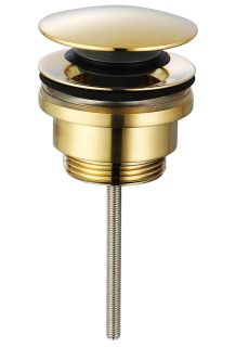 Донный клапан для раковины AQUAme AQM7003GG без перелива глянцевое золото